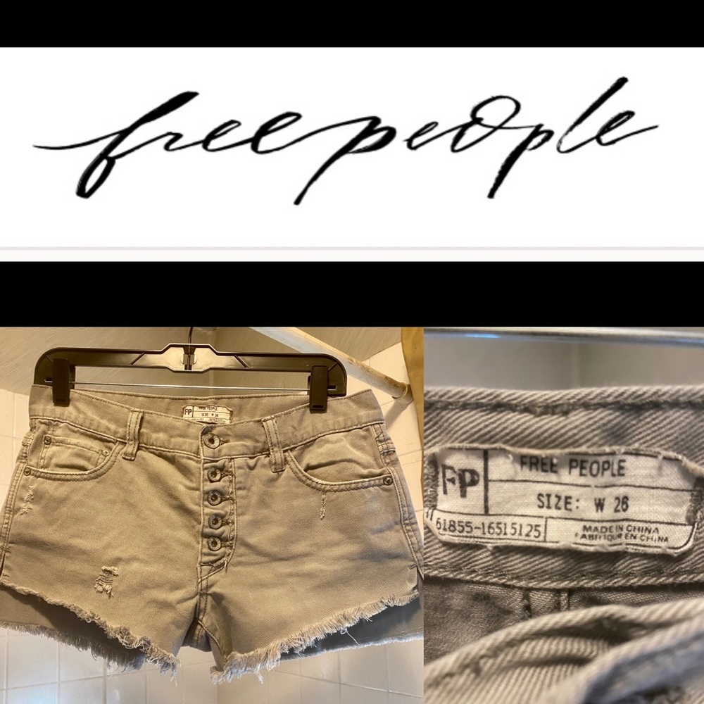 Free People Runaway Slouch Cutoffs Shorts. Sz26